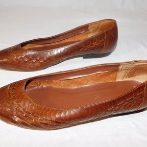 Cabin Creek Brown Herringbone Ladies Flats 9M